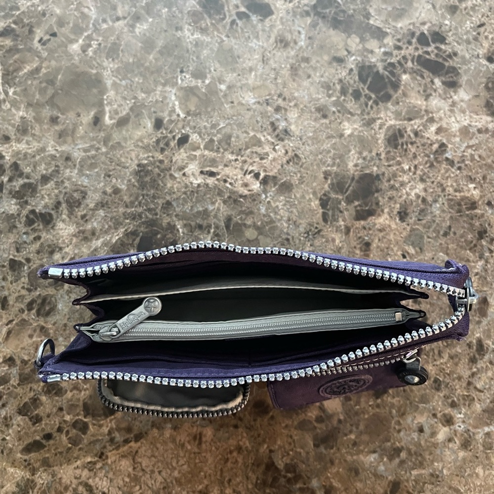 Kipling Dark Purple Clutch Wallet - Picture 3 of 12